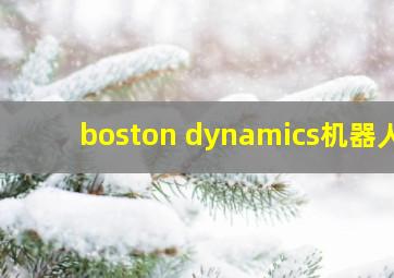 boston dynamics机器人